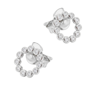 Round Shaped Silver Stud Earring STS-7012
